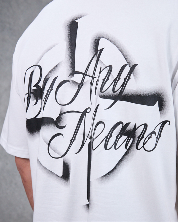 PROPER OFFSET OVERSIZED TEE WHITE