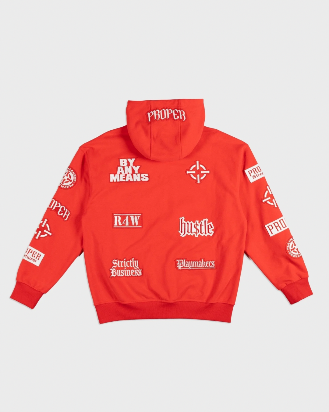 PROPER LOGO HOODIE RED