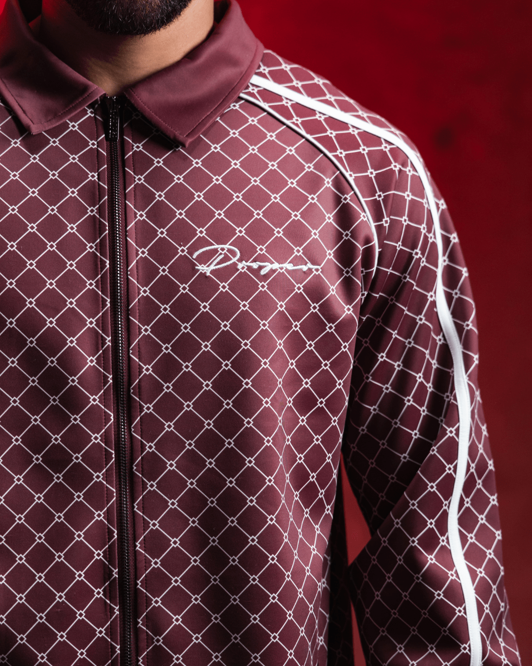 AUTOGRAPH ZIP UP JACKET CRIMSON - Proper Streetwear
