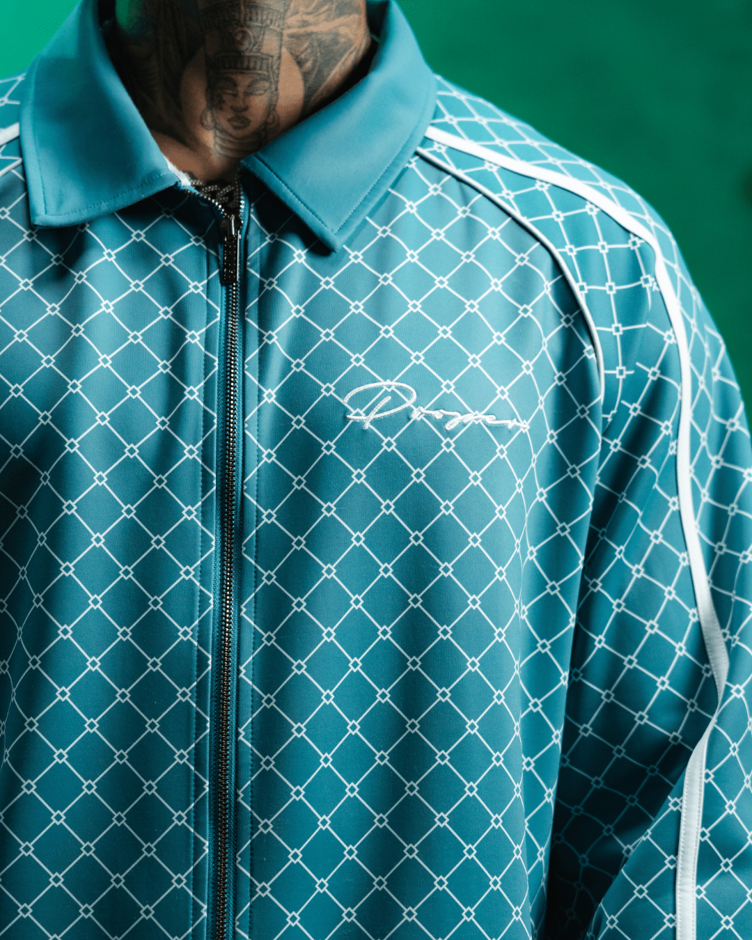 AUTOGRAPH ZIP UP JACKET CYAN - Proper Streetwear