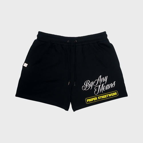 BY ANY MEANS SHORTS BLACK - Proper Streetwear