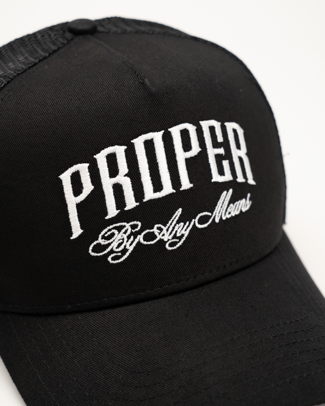 BY ANY MEANS TRUCKER CAP - Proper Streetwear