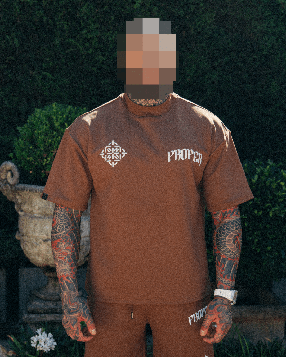 DIAMOND OVERSIZED TEE BROWN - Proper Streetwear