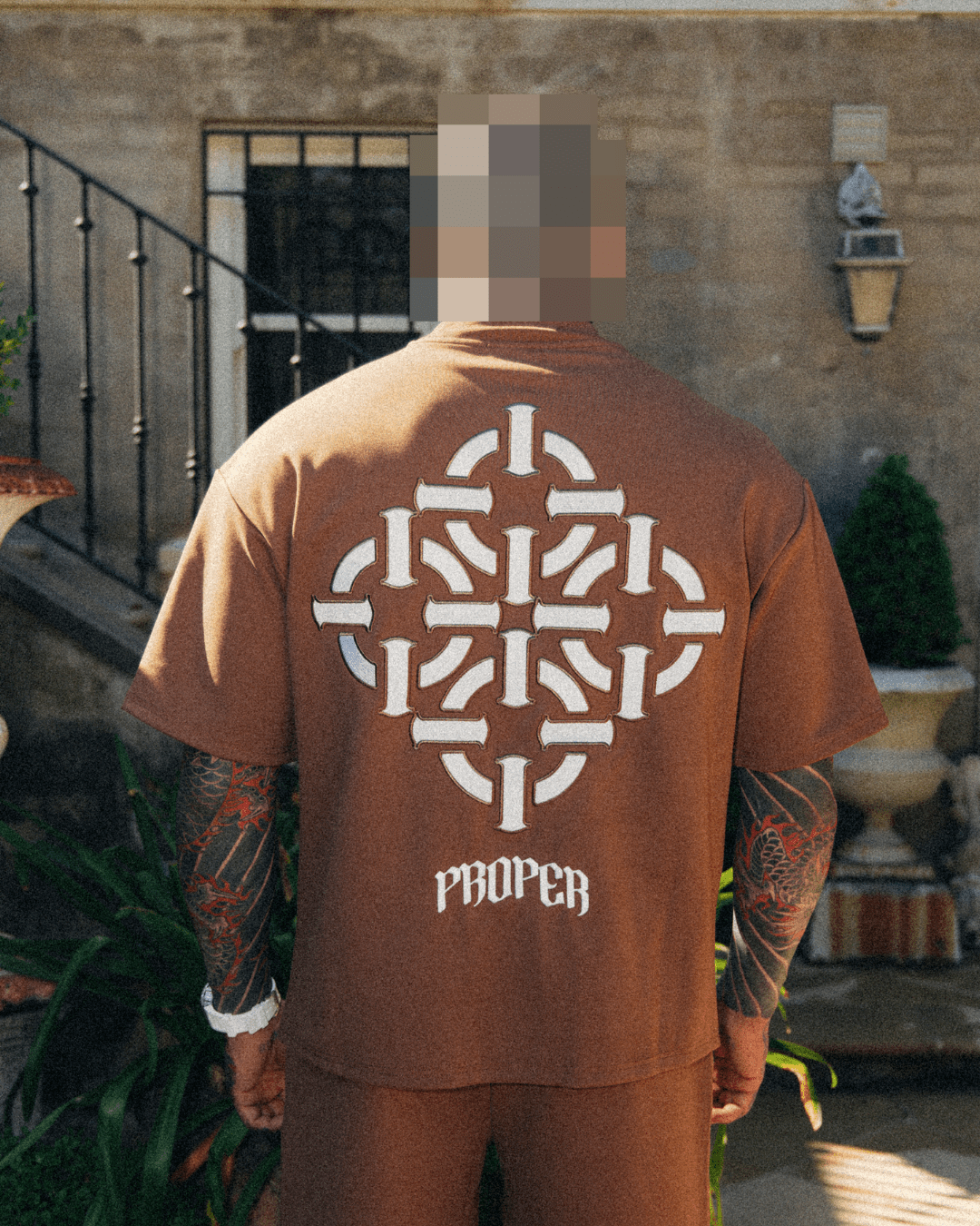 DIAMOND OVERSIZED TEE BROWN - Proper Streetwear