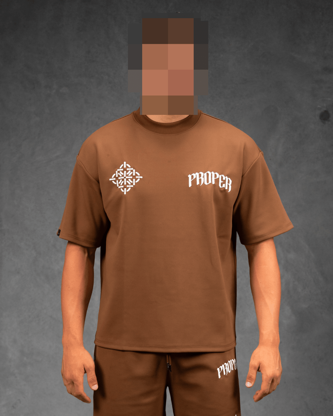 DIAMOND OVERSIZED TEE BROWN - Proper Streetwear