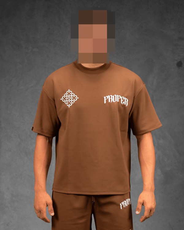DIAMOND OVERSIZED TEE BROWN - Proper Streetwear