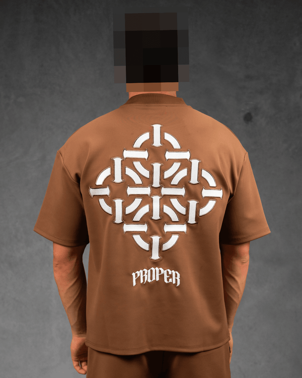 DIAMOND OVERSIZED TEE BROWN - Proper Streetwear