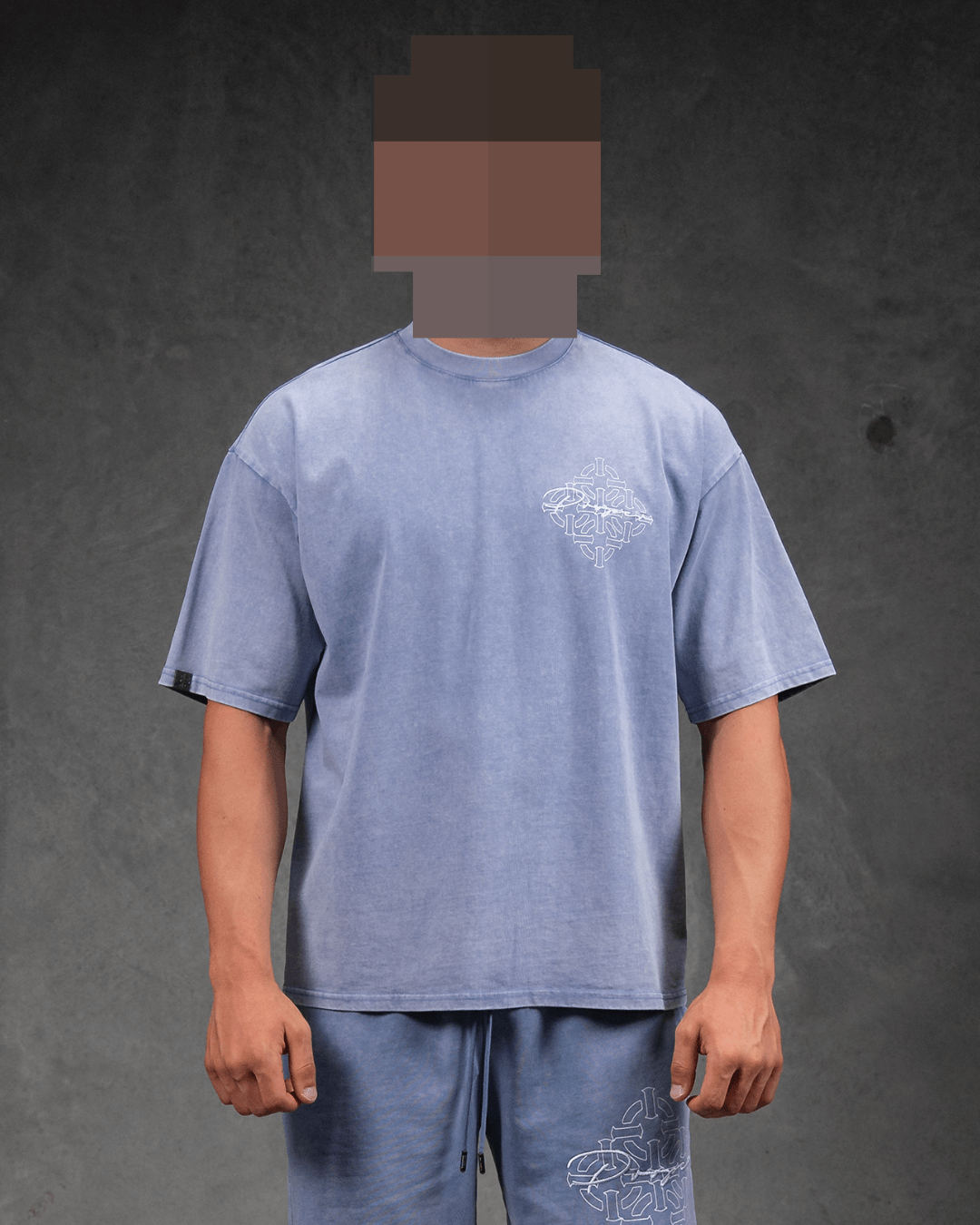 DIAMOND SCRIPT OVERSIZED TEE ACID WASH - Proper Streetwear