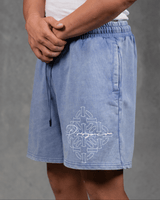 DIAMOND SCRIPT SHORTS ACID WASH - Proper Streetwear