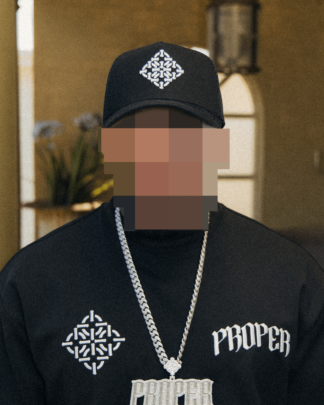 DIAMOND TRUCKER CAP BLACK - Proper Streetwear