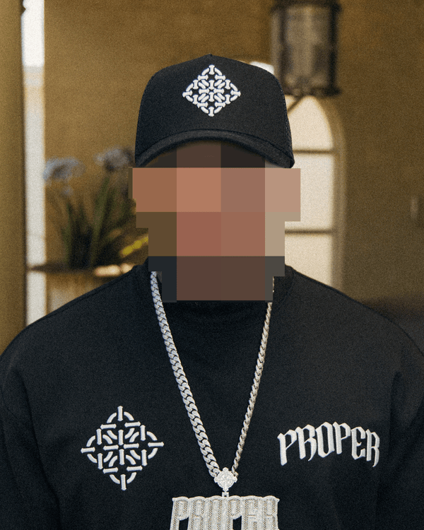 DIAMOND TRUCKER CAP BLACK - Proper Streetwear