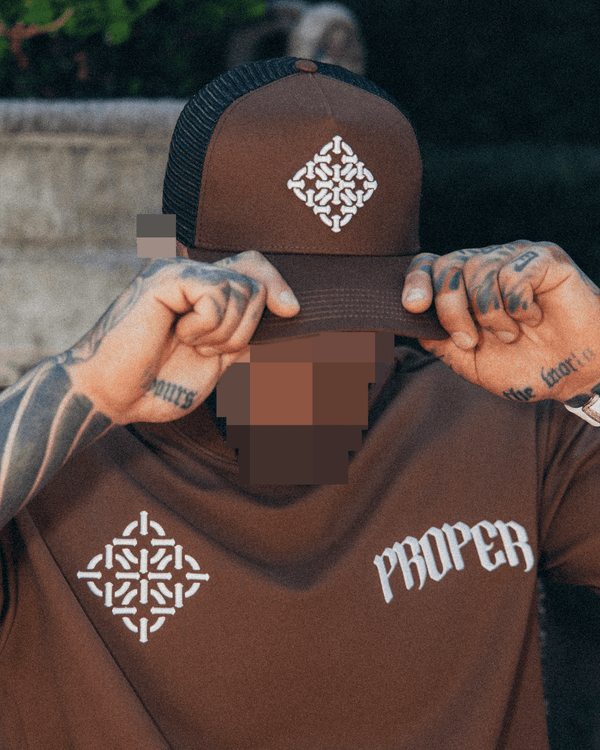 DIAMOND TRUCKER CAP BROWN - Proper Streetwear