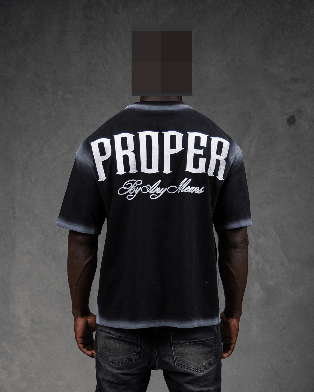 HALO OVERSIZED TEE BLACK - Proper Streetwear