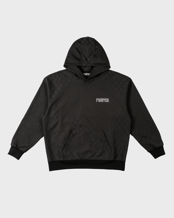 PHANTOM HOODIE BLACK - Proper Streetwear