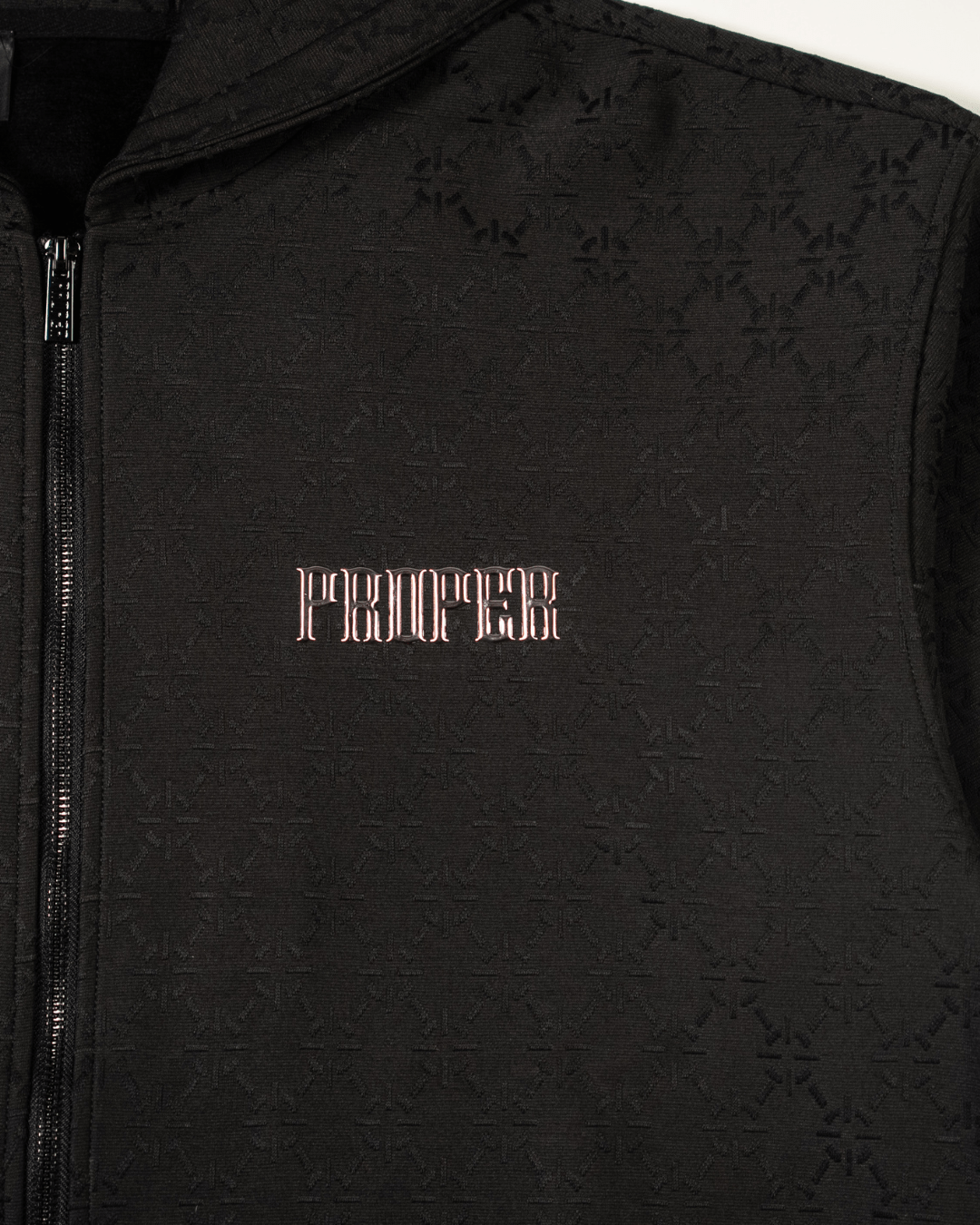 PHANTOM ZIP UP JACKET BLACK - Proper Streetwear