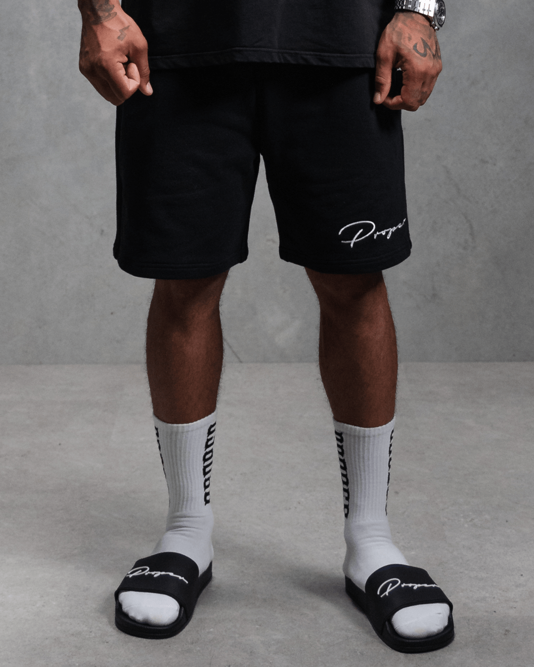PROPER AUTOGRAPH FT SHORTS BLACK - Proper Streetwear
