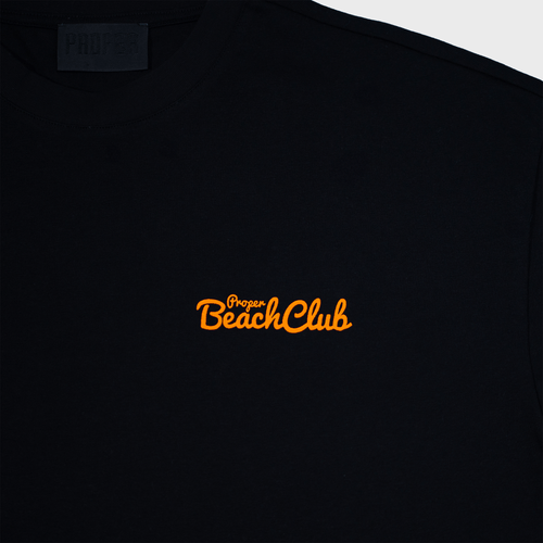 PROPER BEACH CLUB OVERSIZED TEE BLACK - Proper Streetwear