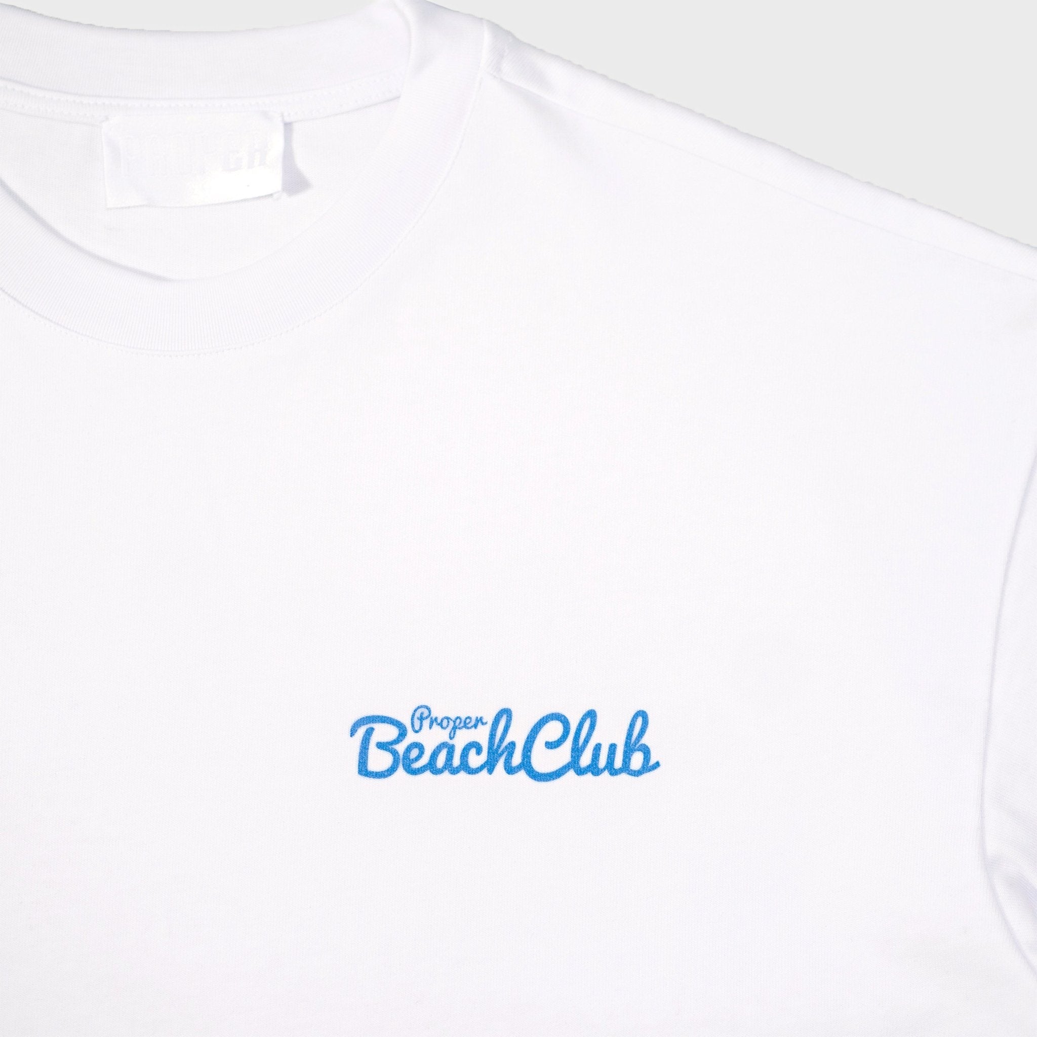 PROPER BEACH CLUB OVERSIZED TEE WHITE - Proper Streetwear