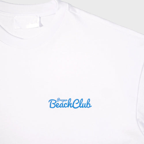 PROPER BEACH CLUB OVERSIZED TEE WHITE - Proper Streetwear