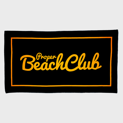 PROPER BEACH CLUB TOWEL BLACK - Proper Streetwear