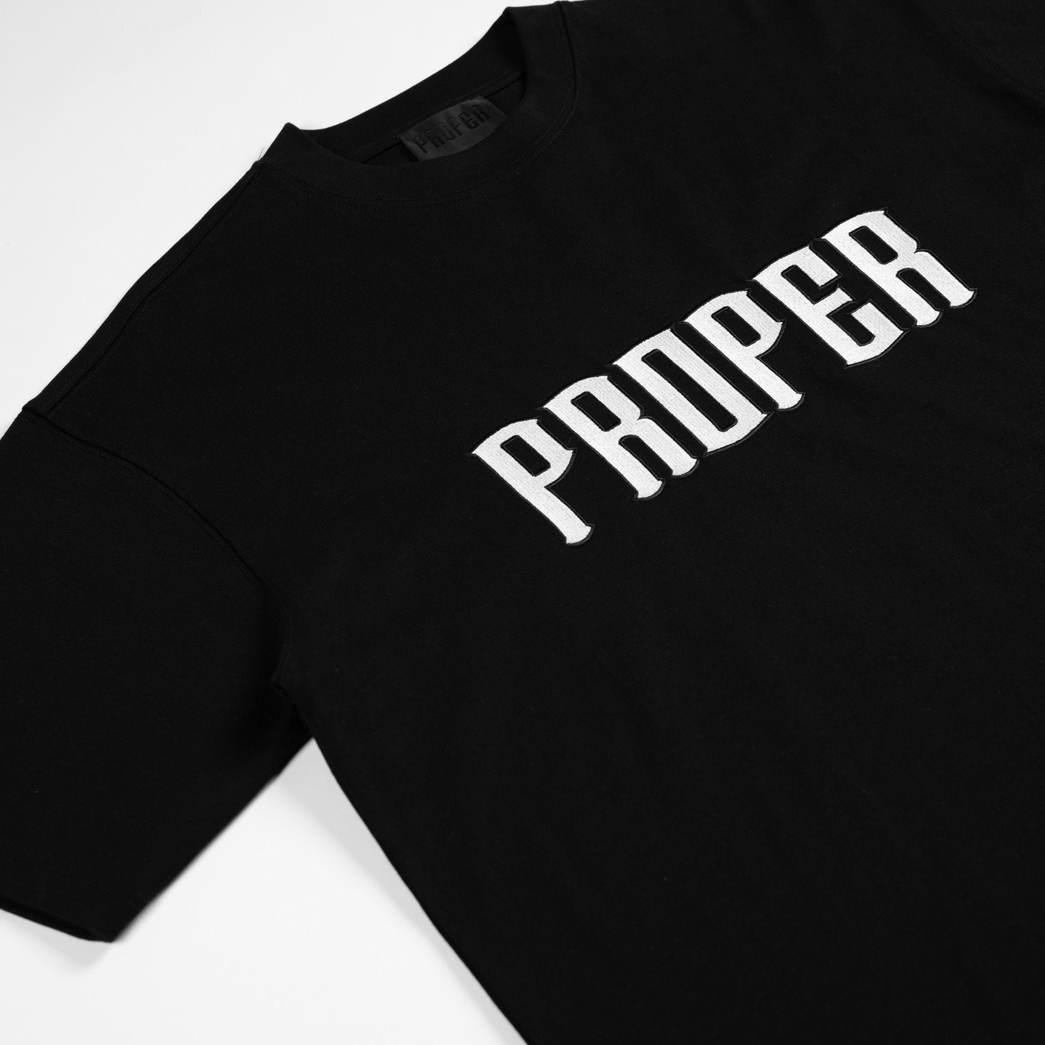PROPER BY ANY MEANS OVERSIZED TEE BLACK - Proper Streetwear