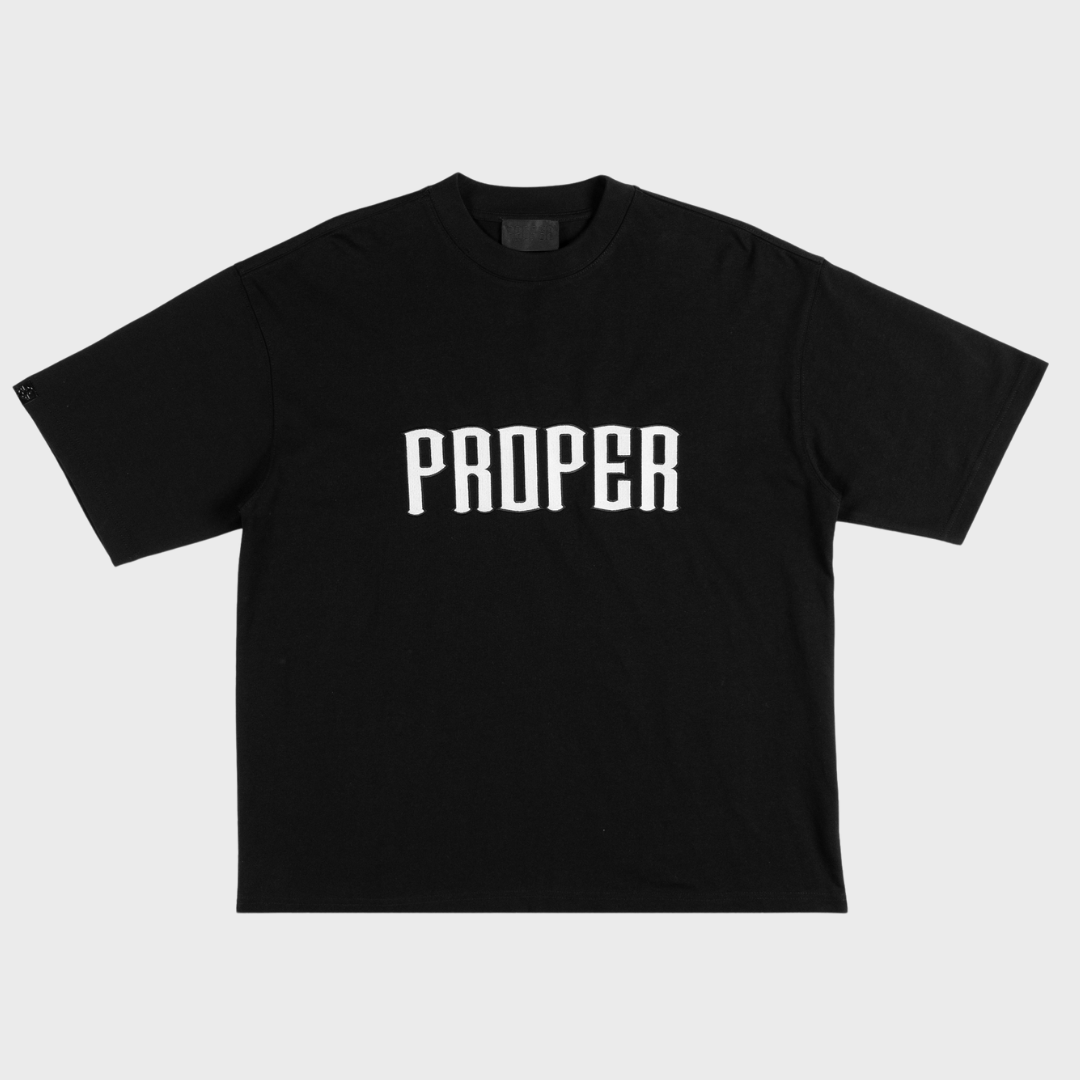 PROPER BY ANY MEANS OVERSIZED TEE BLACK - Proper Streetwear