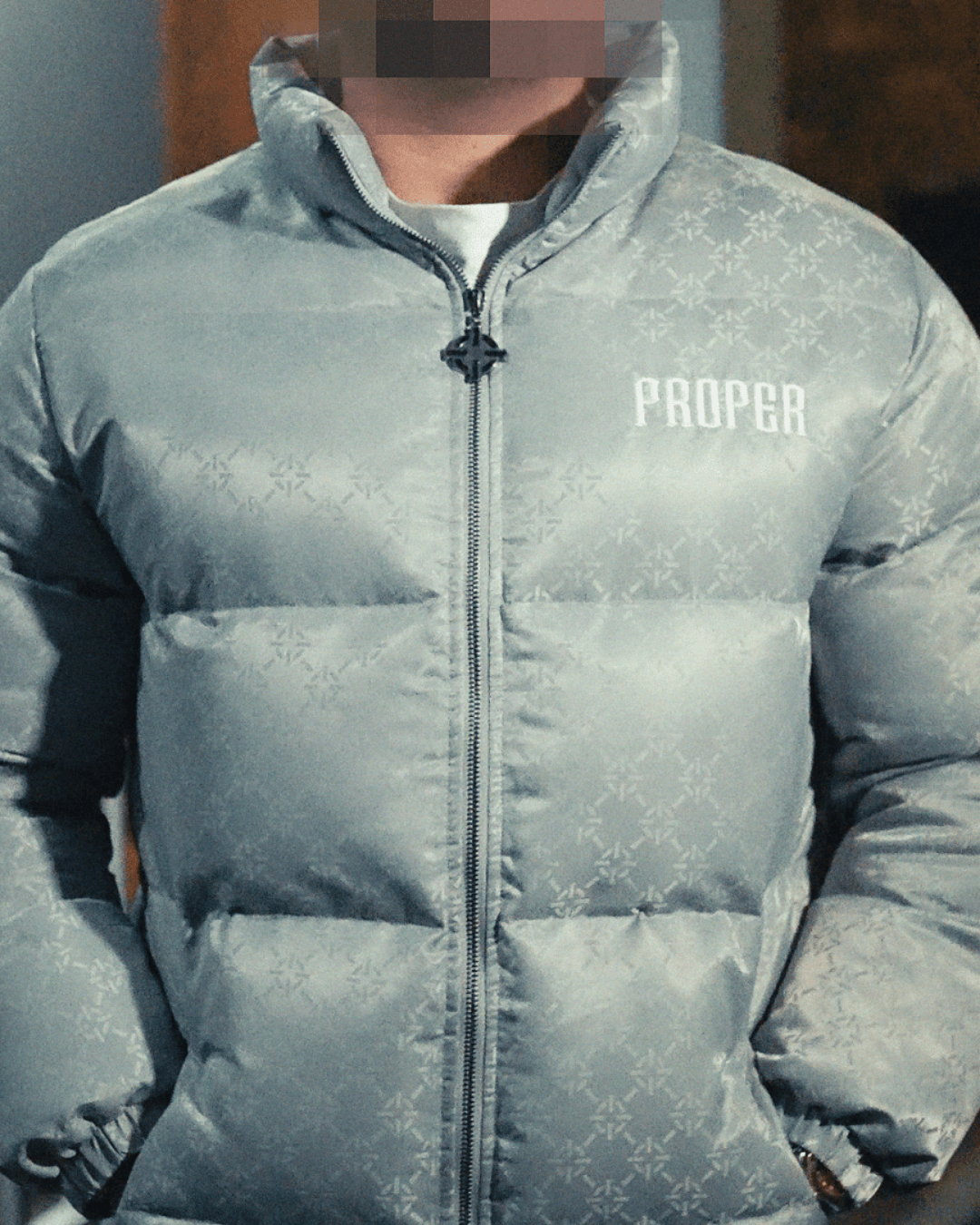 PROPER BY ANY MEANS PUFFER JACKET GREY - Proper Streetwear