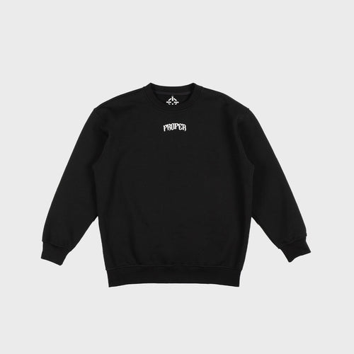 PROPER CREWNECK BLACK - Proper Streetwear