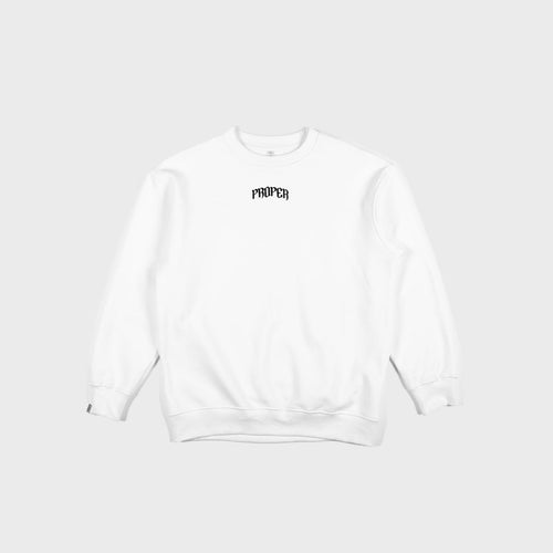 PROPER CREWNECK WHITE - Proper Streetwear