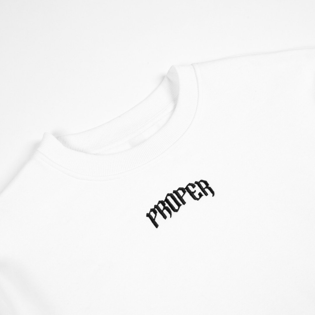 PROPER CREWNECK WHITE - Proper Streetwear