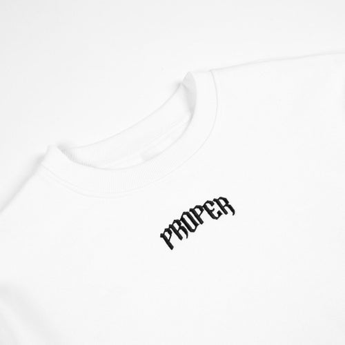 PROPER CREWNECK WHITE - Proper Streetwear