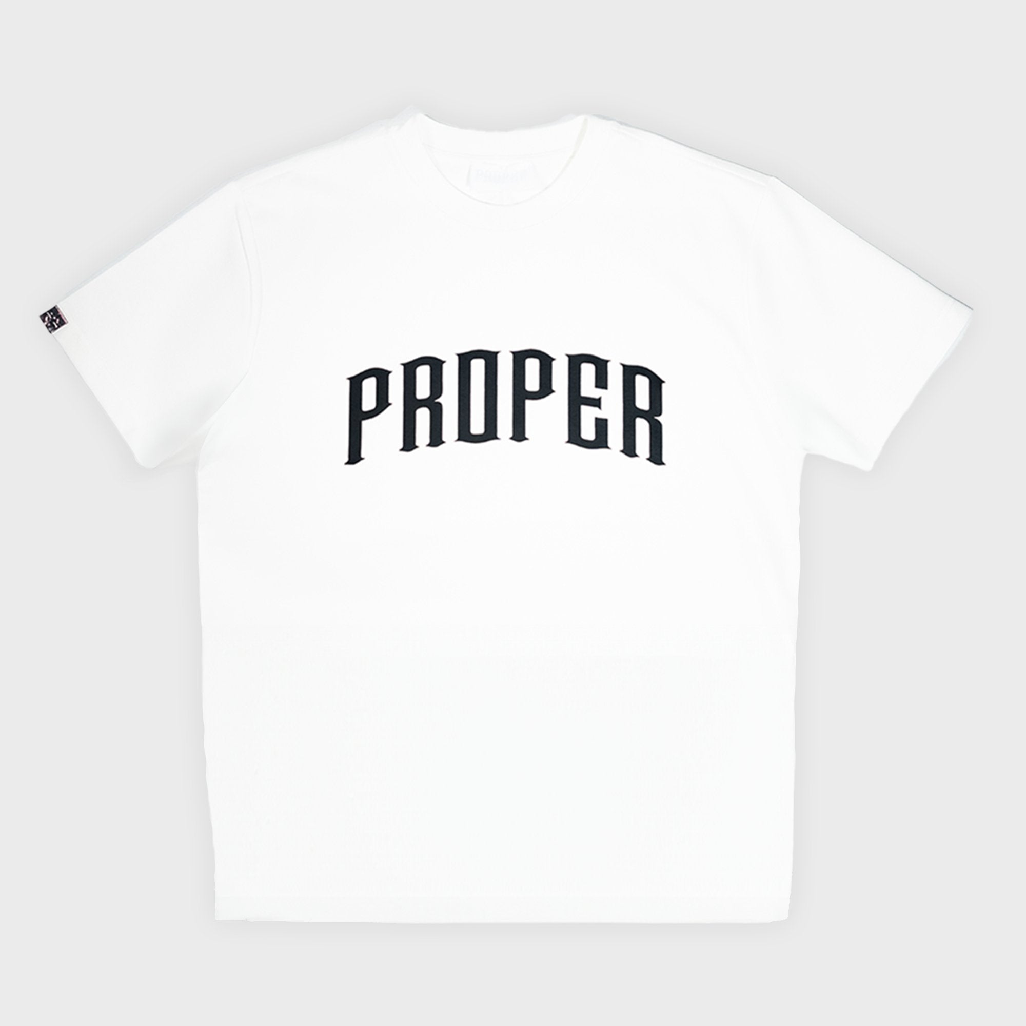 PROPER CURVED FITTED TEE WHITE - Proper Streetwear