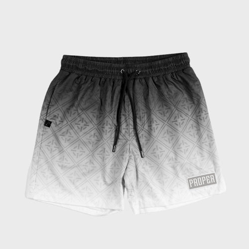 PROPER DIAMOND FADE SWIM SHORTS BLACK - Proper Streetwear