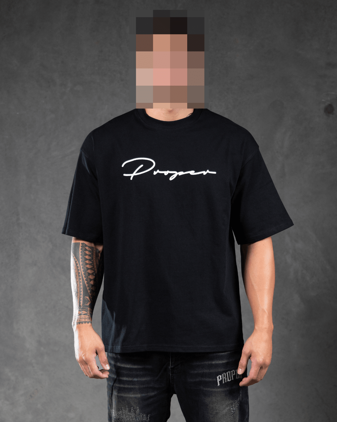 PROPER DICE GRAPHIC OVERSIZED TEE BLACK - Proper Streetwear
