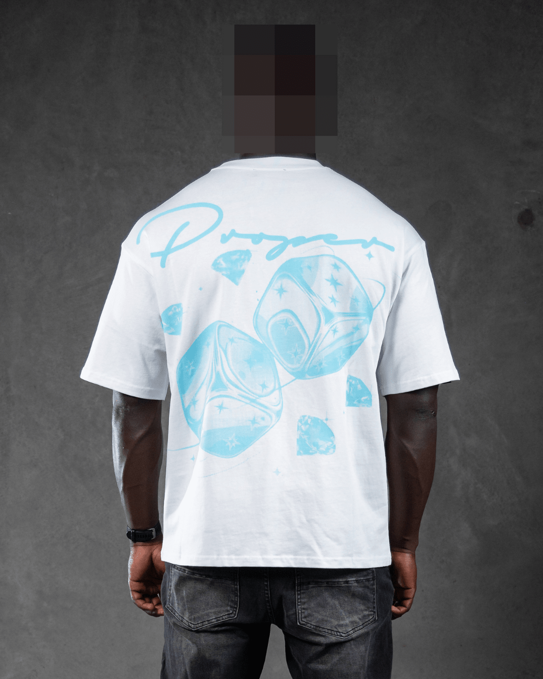 PROPER DICE GRAPHIC OVERSIZED TEE WHITE - Proper Streetwear