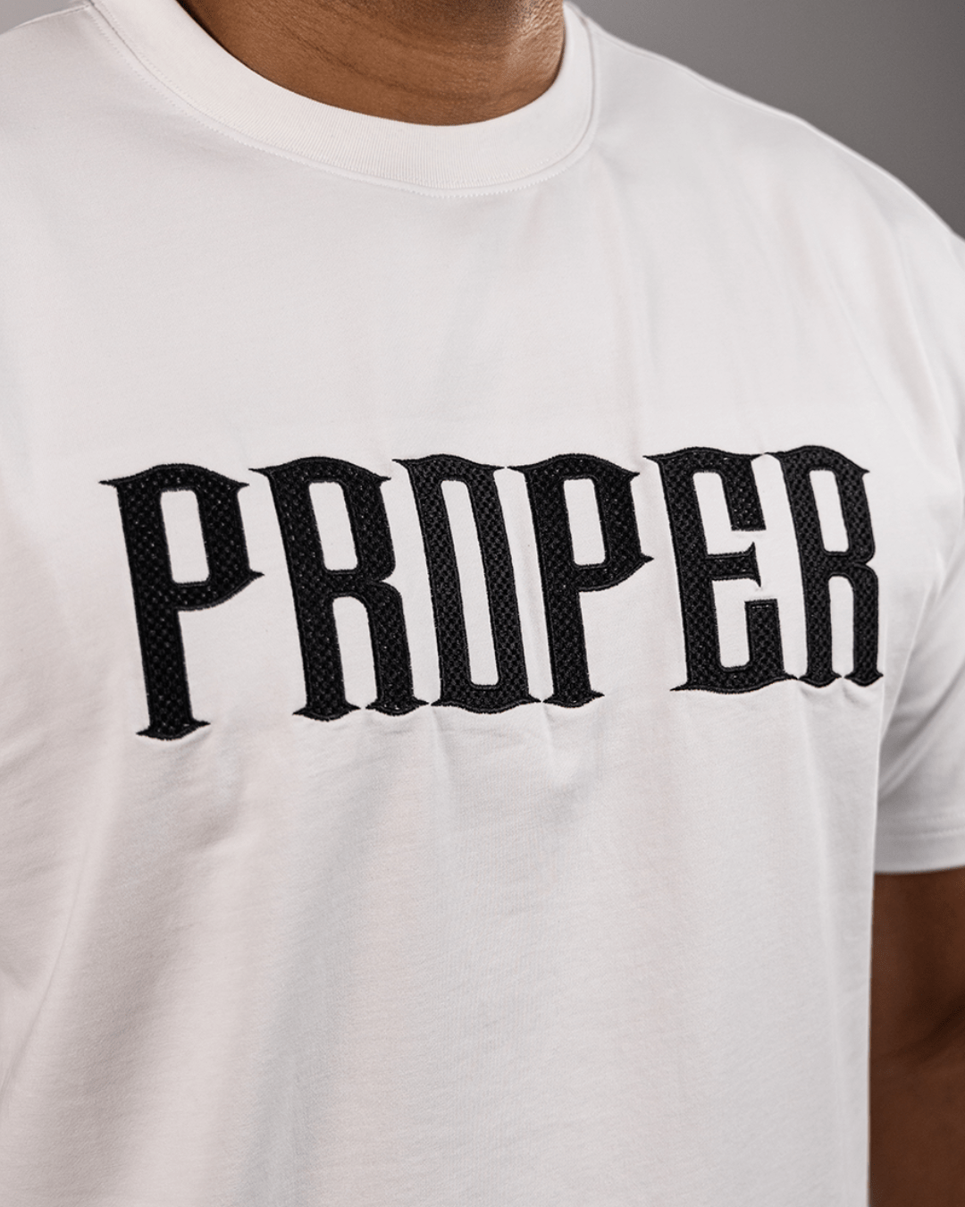 PROPER DIVISION FITTED TEE WHITE - Proper Streetwear