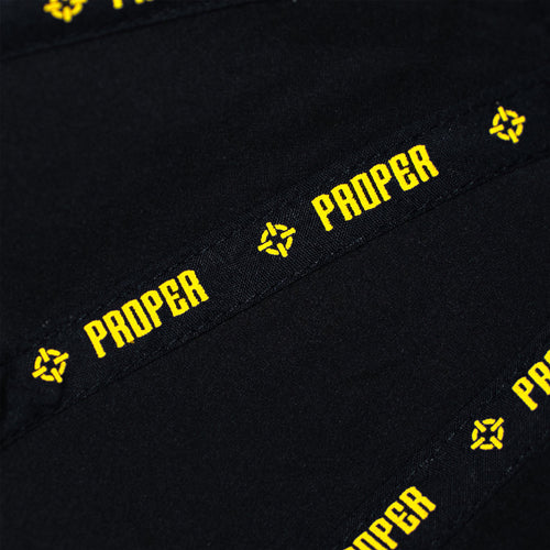 PROPER DRI - FIT HAT BLACK/YELLOW - Proper Streetwear