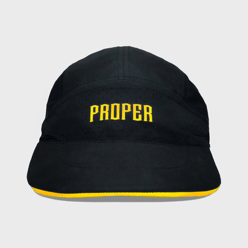 PROPER DRI - FIT HAT BLACK/YELLOW - Proper Streetwear