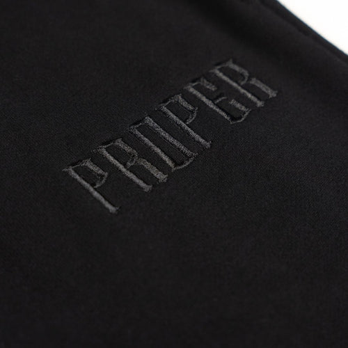 PROPER EMBROIDERY TRACKPANTS BLACK - Proper Streetwear