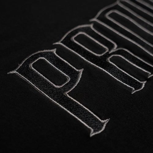 PROPER FITTED EMBROIDERY TEE BLACK - Proper Streetwear