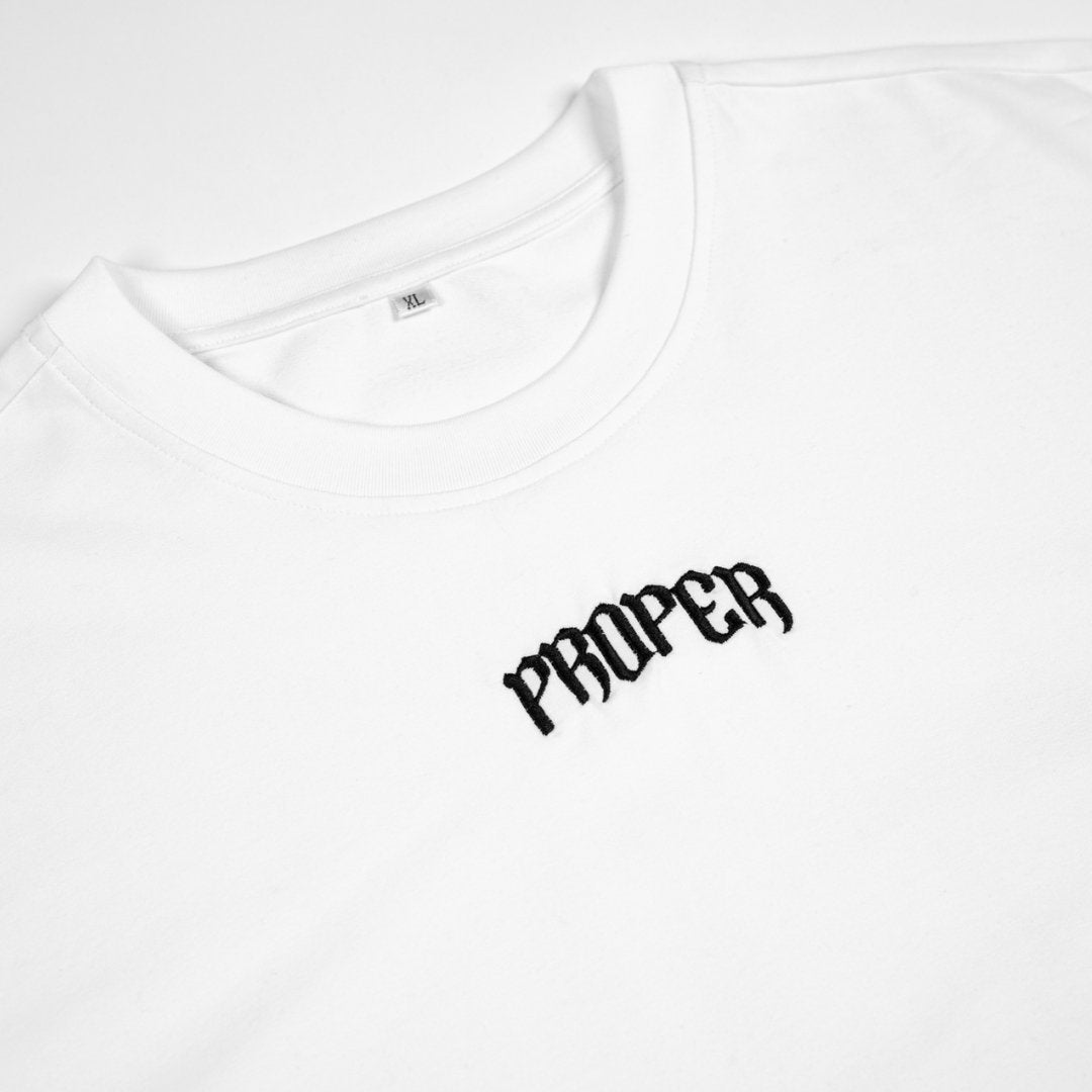 PROPER FITTED TEE WHITE - Proper Streetwear