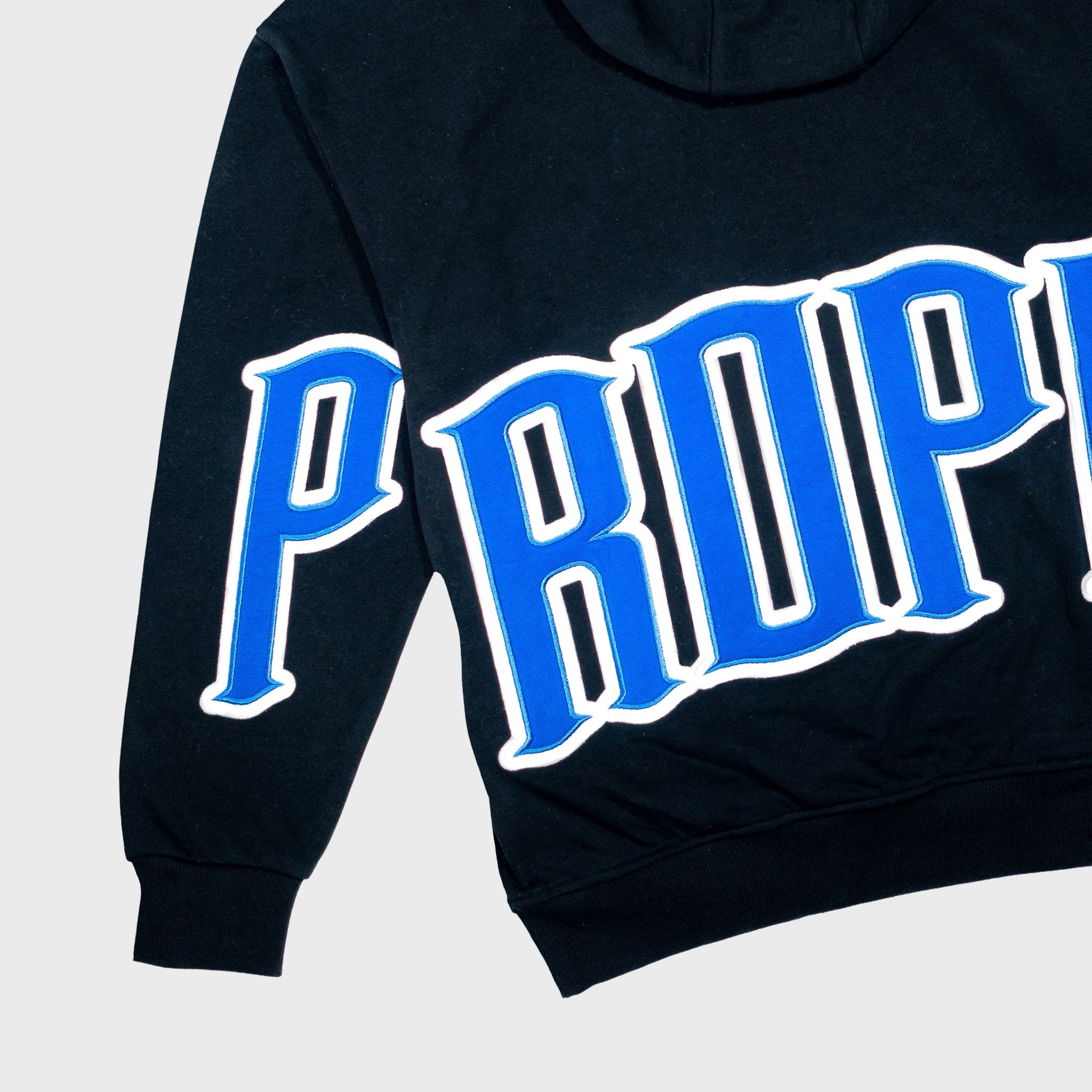 PROPER GENERAL HOODIE BLACK/BLUE - Proper Streetwear