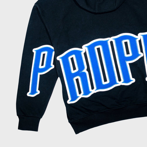 PROPER GENERAL HOODIE BLACK/BLUE - Proper Streetwear