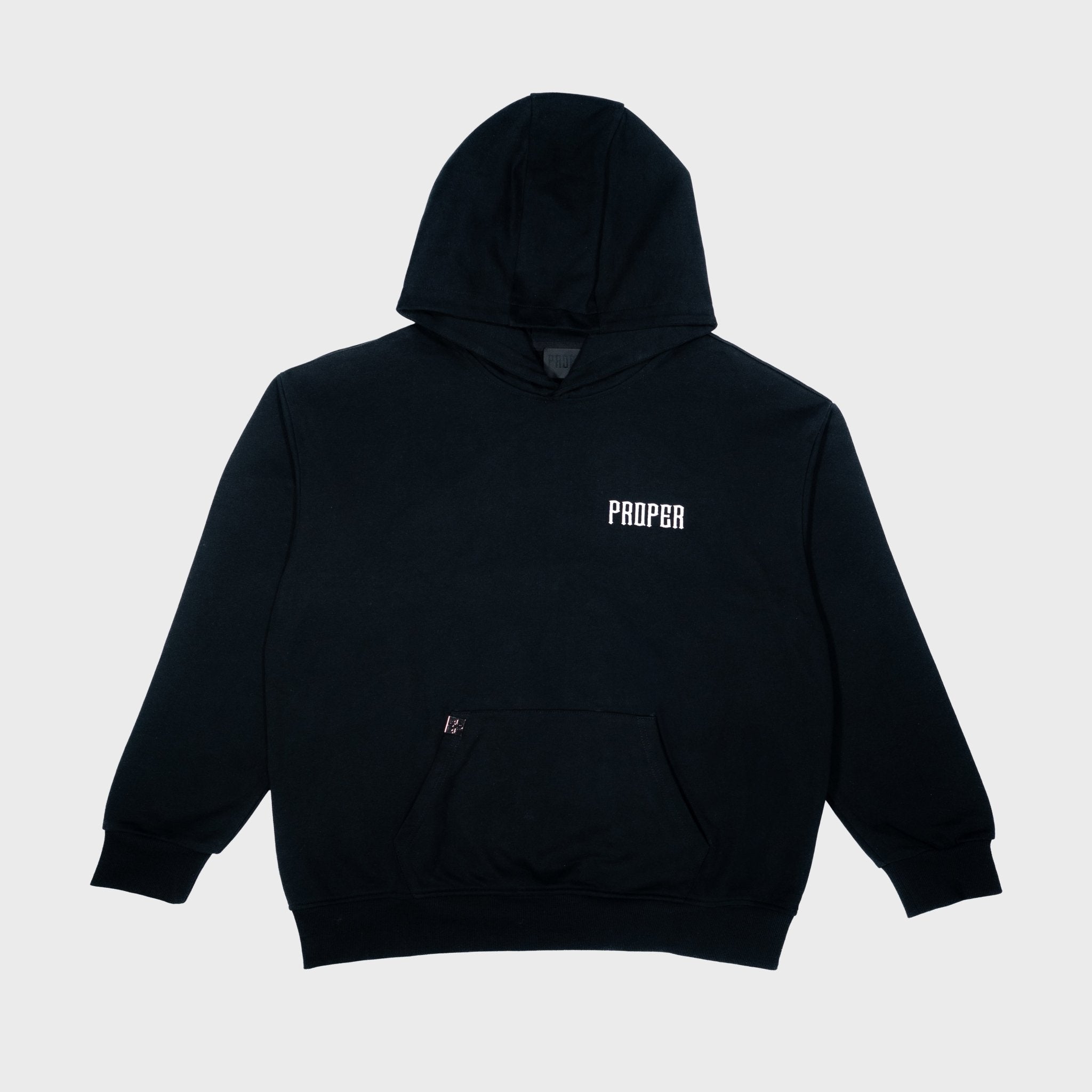 PROPER GENERAL HOODIE BLACK/BLUE - Proper Streetwear