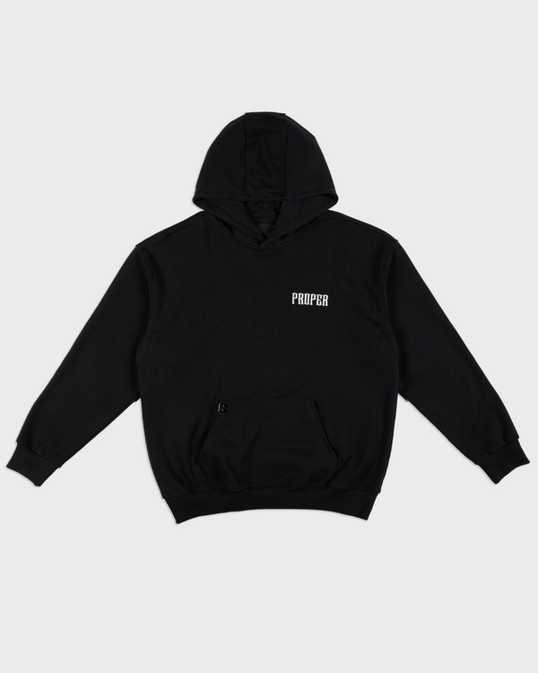 PROPER GENERAL HOODIE BLACK/BLUE - Proper Streetwear