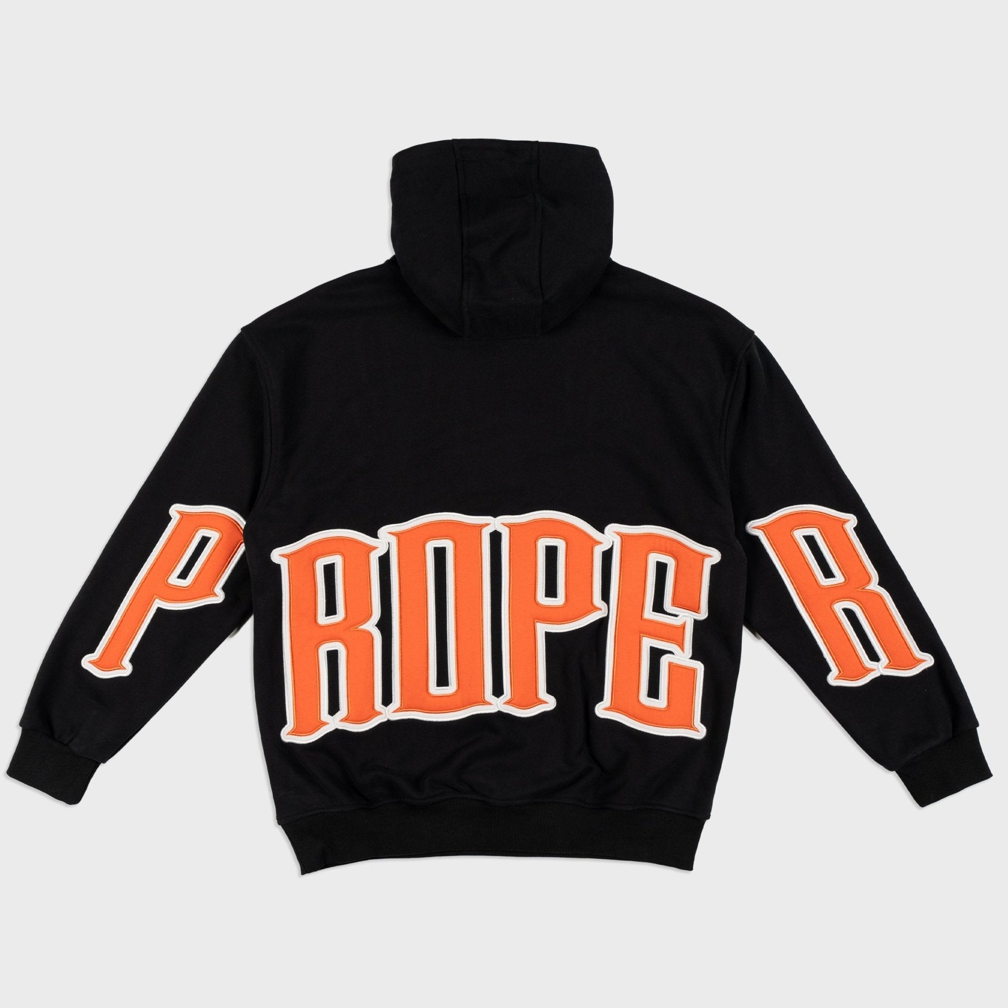 PROPER GENERAL HOODIE BLACK/ORANGE - Proper Streetwear