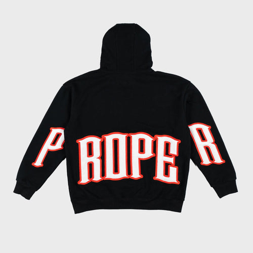 PROPER GENERAL HOODIE BLACK/RED - Proper Streetwear