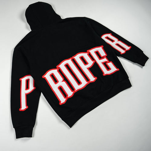 PROPER GENERAL HOODIE BLACK/RED - Proper Streetwear