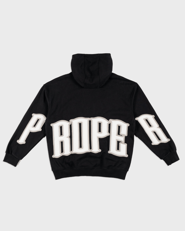 PROPER GENERAL HOODIE BLACK/WHITE - Proper Streetwear