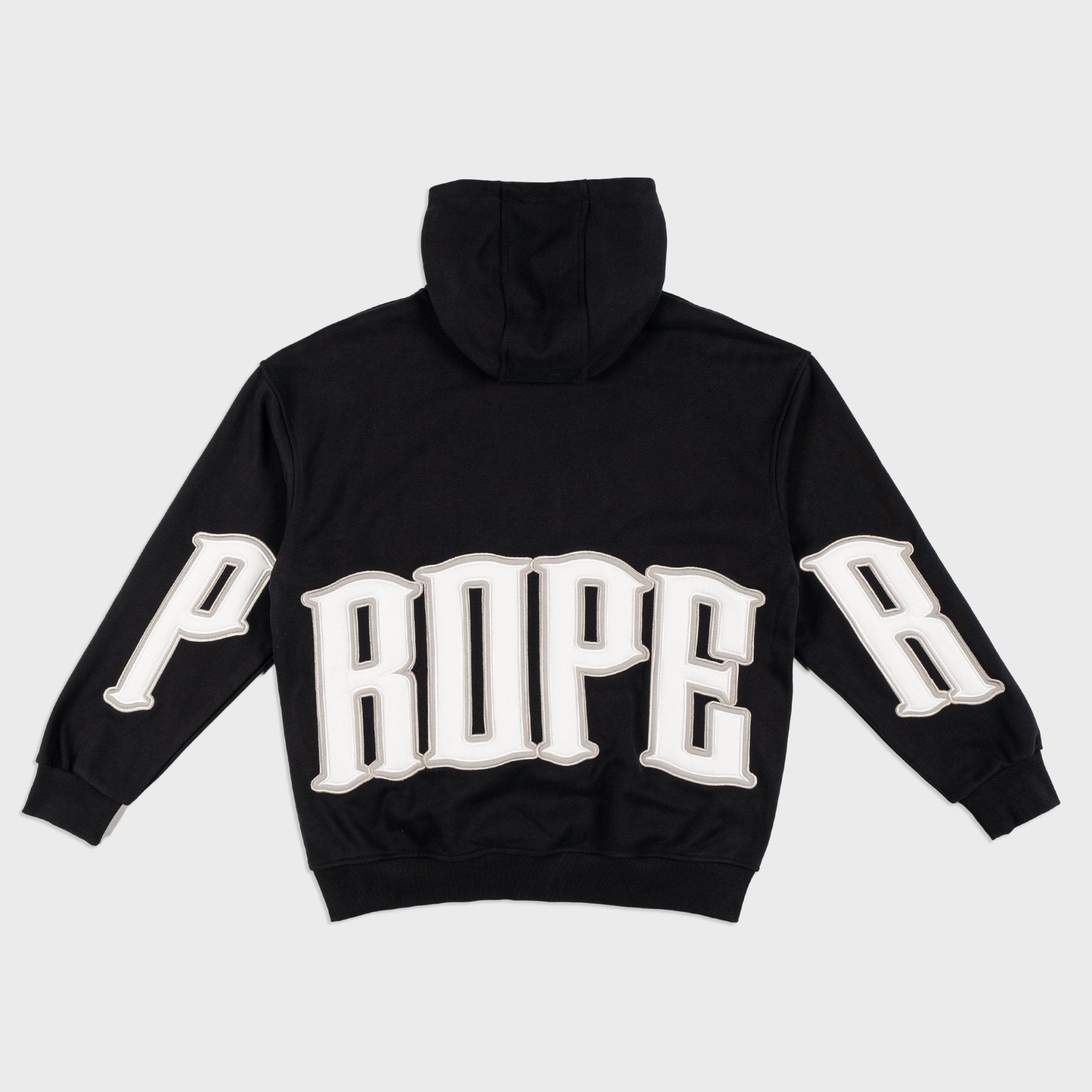 PROPER GENERAL HOODIE BLACK/WHITE - Proper Streetwear